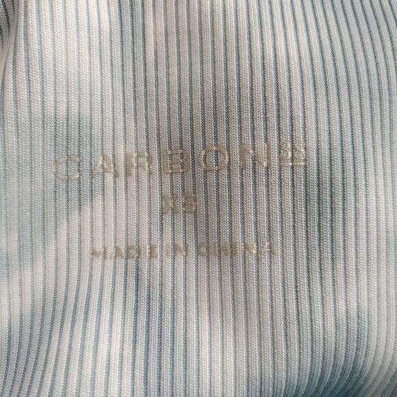 Carbon38 Tie Dye Ribbed High Waisted Biker Shorts Blue XS - Picture 6 of 7